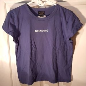 Abercrombie & Fitch Kids Blue Short Sleeve Crew Neck Cotton T-shirt size Large